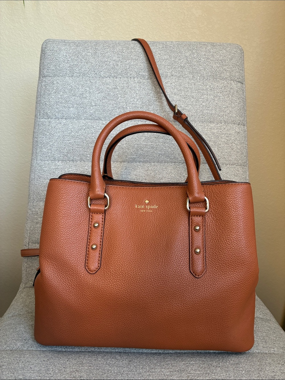 Kate Spade Evangelie Satchel Camel/Gingerbread Satchel